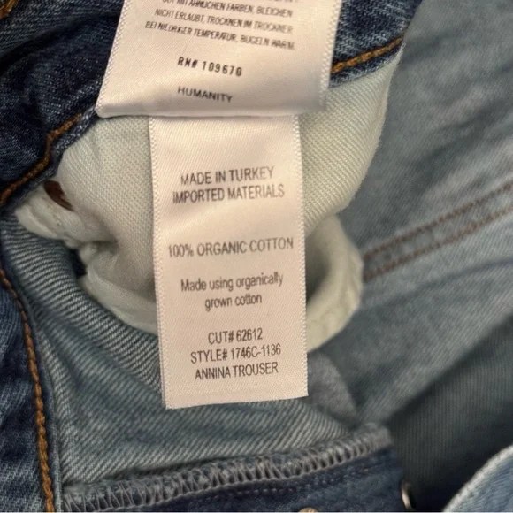 Citizens Of Humanity Annina Trouser Medium Wash High Rise Denim Jeans Size 30 - Picture 13 of 16